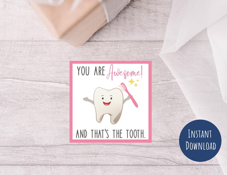 Dental Hygiene Appreciation Tags, 2.5, 3.5 & 4 Tags, Dental Hygienists