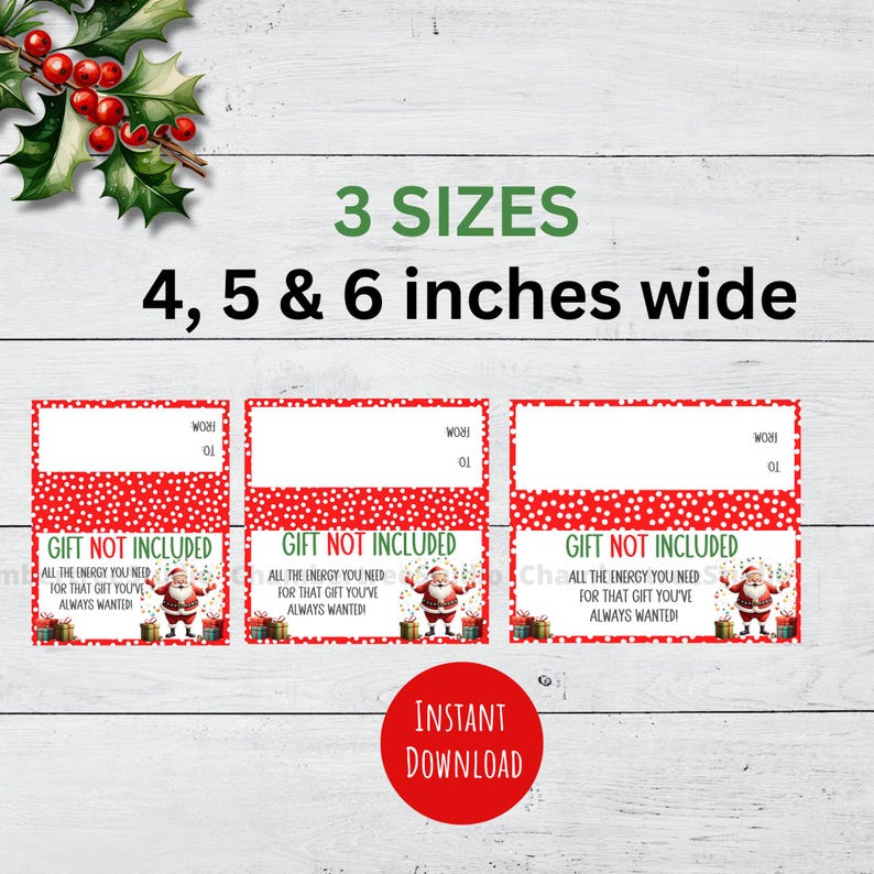Gift Not Included Graphics Gift Not Included Gift Tag, White Elephant Fun Christmas Gag, Stocking ...