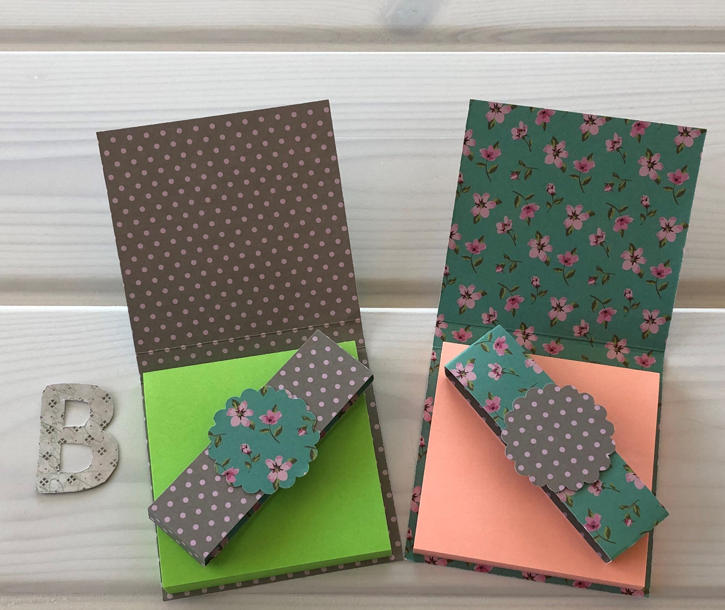Sticky notes holder set of 2 Postit notes mini notepad Etsy