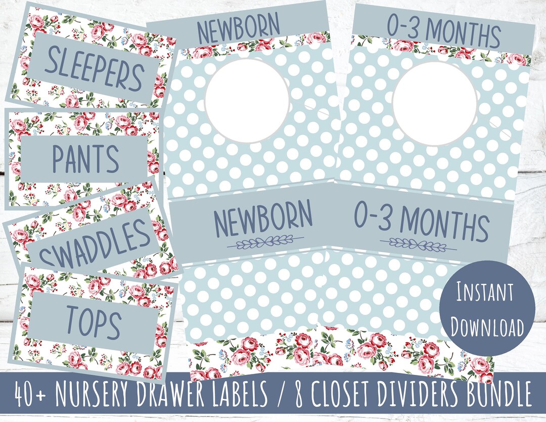 Printable Nursery Organization Bundle Baby Nursery Closet - Etsy
