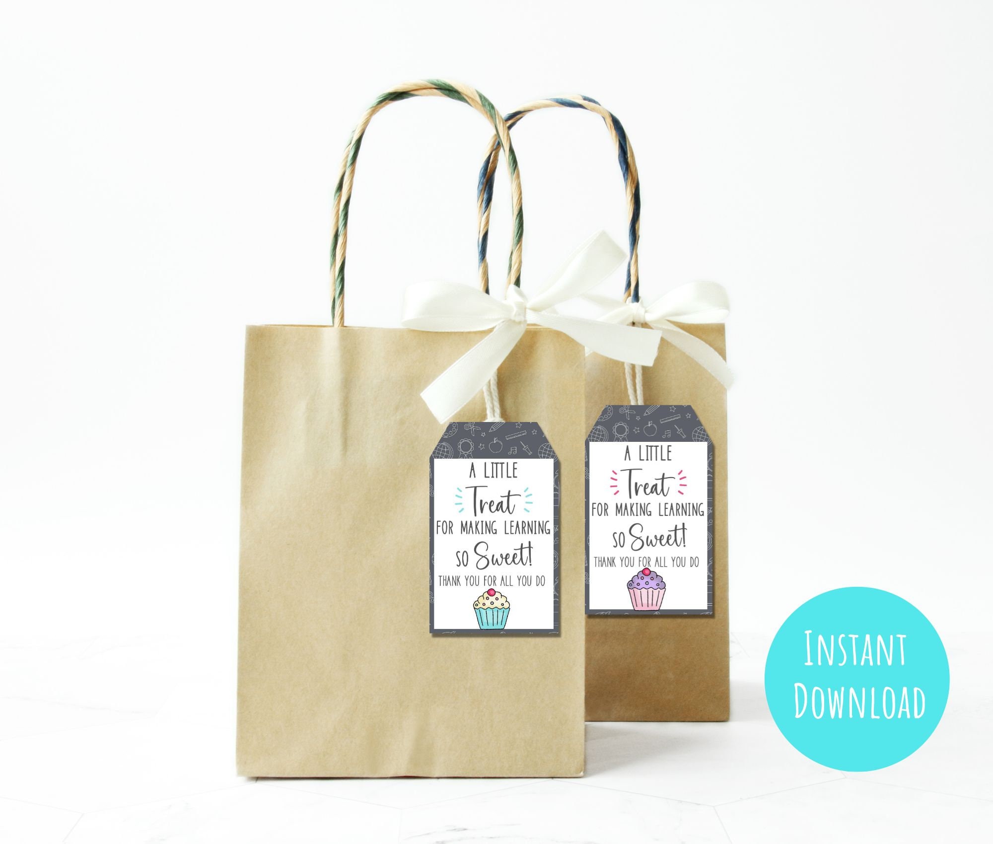 Teacher Appreciation Week Gift Tag, Sweet Thank You Treat for Teachers ...