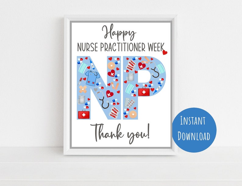 Nurse Practitioner Week Sign Appreciation Sign for Nursing Etsy