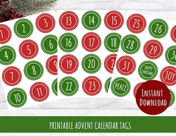 Advent Calendar Numbers 2 Size DIY Advent Calendar - Etsy
