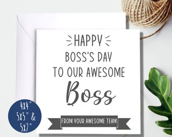 Boss Card Supervisor Thank You Card Funny Appreciation Card Work Card ...