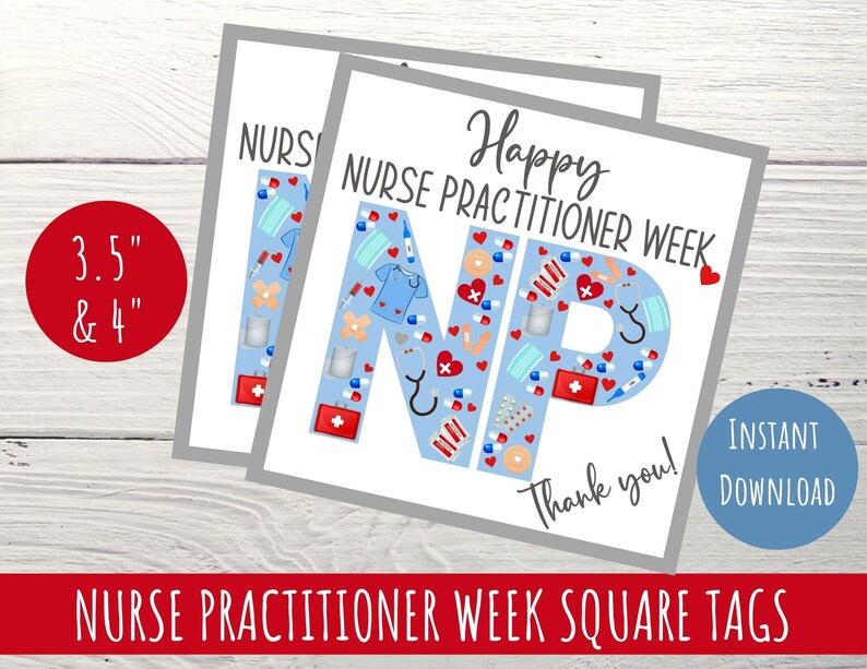 Nurse Practitioner Week Gift Tag Appreciation Tags for Etsy