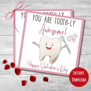 Etiquetas para el día de San Valentín dental, etiquetas de 3,5" y 4", agradecimiento para asistentes dentales, pacientes, ortodoncistas, higienistas dentales
