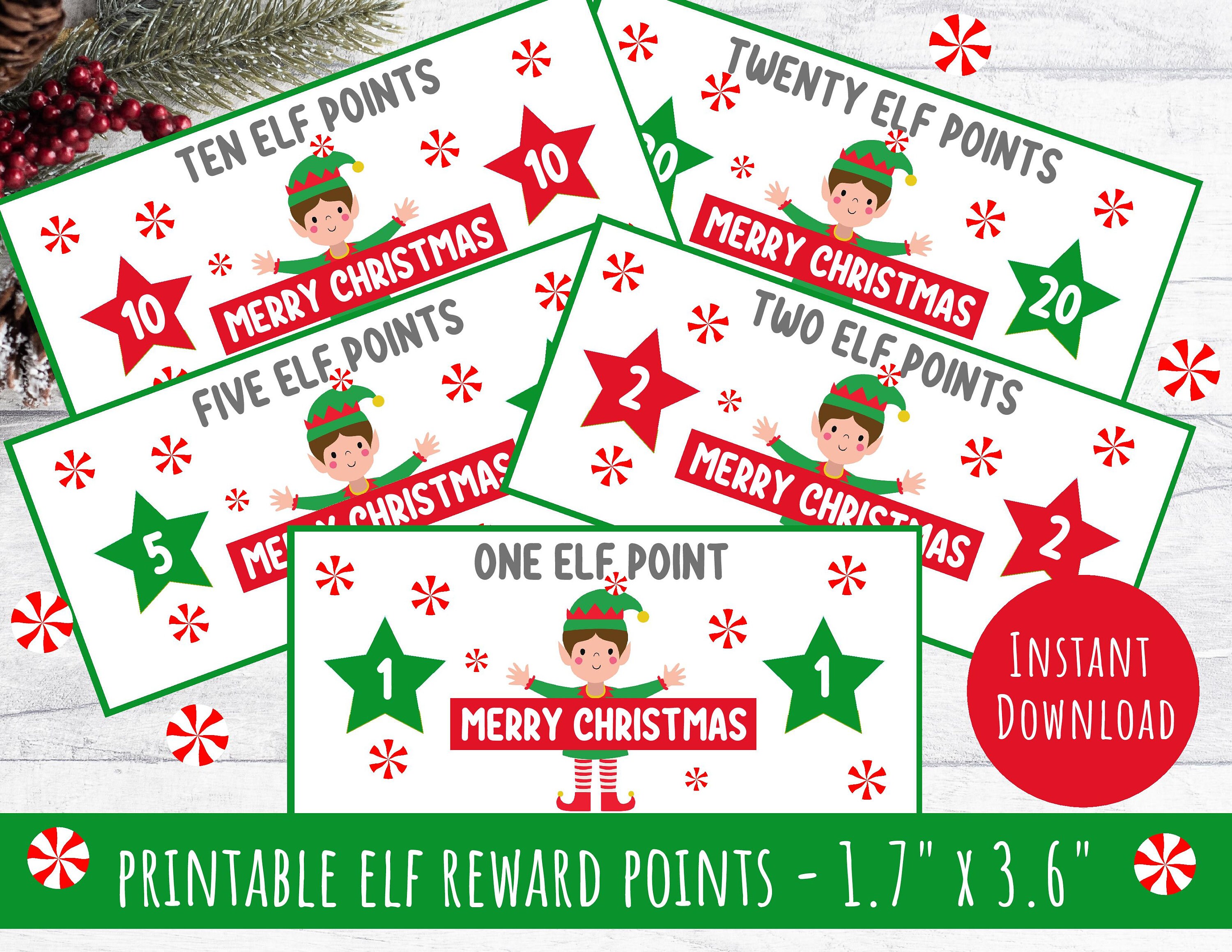 Printable Kids Reward Tickets, Kids Christmas Coupons, Elf Reward ...