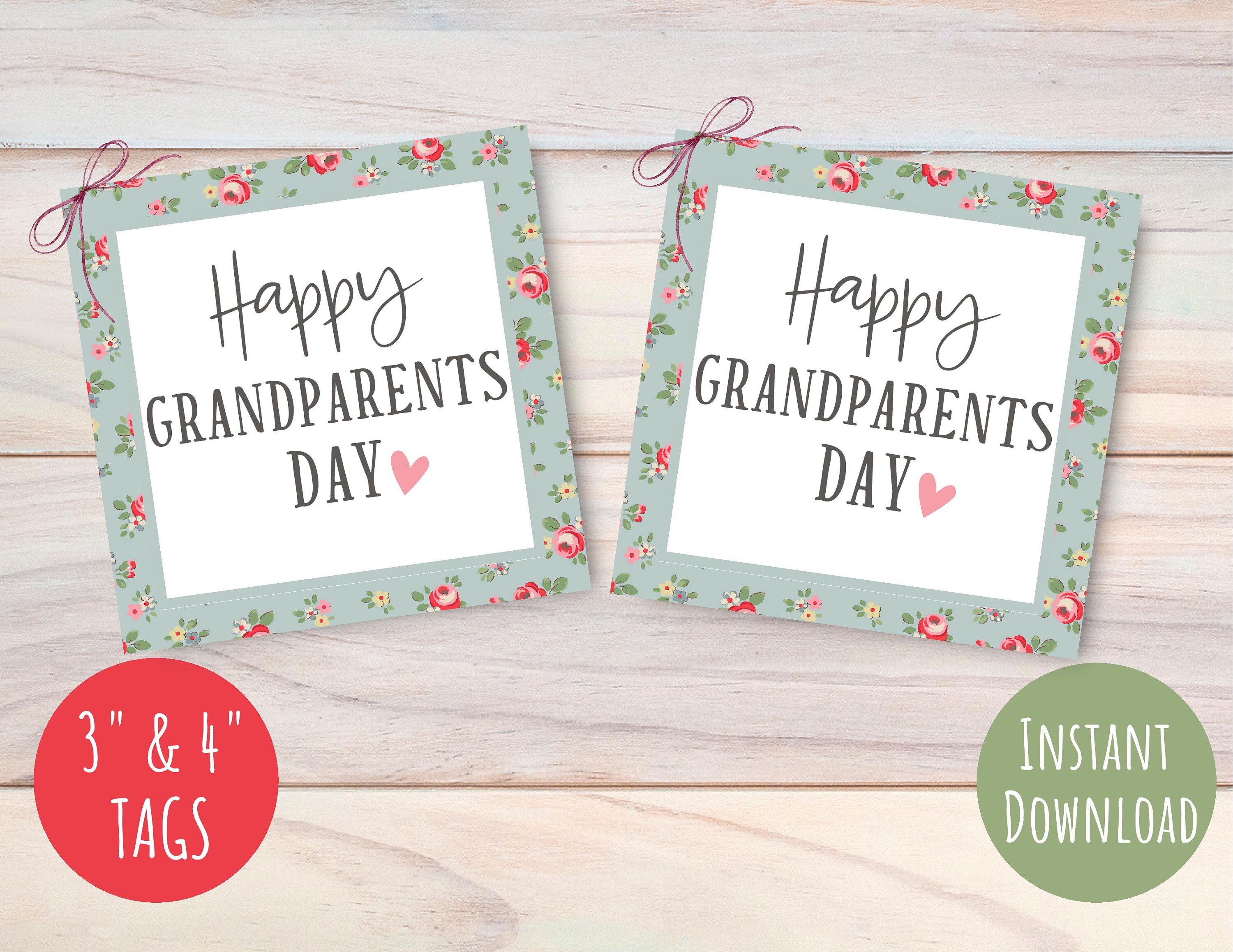 Happy Grandparents Day Gift Tag Appreciation Gift Tag - Etsy