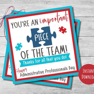 Étiquette-cadeau de la fête des professionnels de l'administration, remerciements des employés, remerciements du personnel de bureau, carte de visite médicale, carte d'assistant administratif, 2,5 po. 3,5 po. et 4 po.