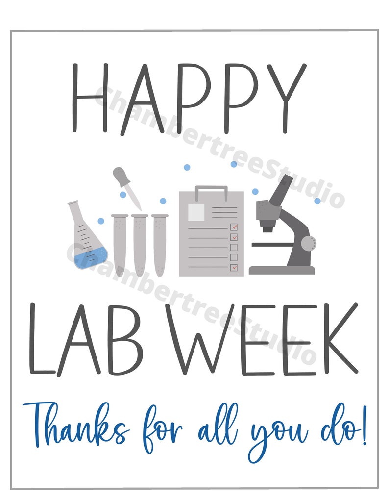 Lab Week Appreciation Sign, Happy Medical Laboratory Professionals Week