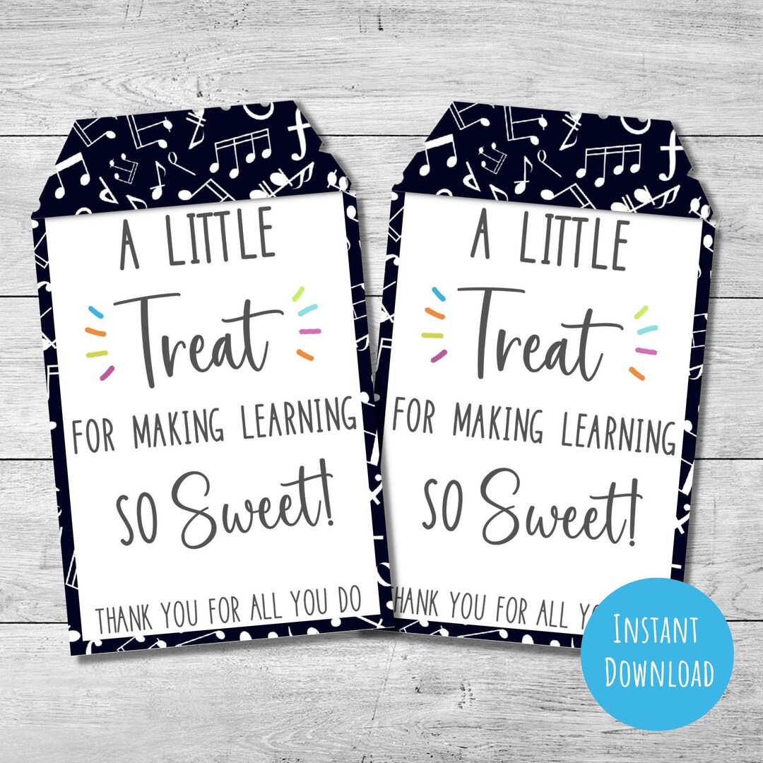 Teacher Appreciation Week Gift Tag, Sweet Thank You Treat for Teachers ...
