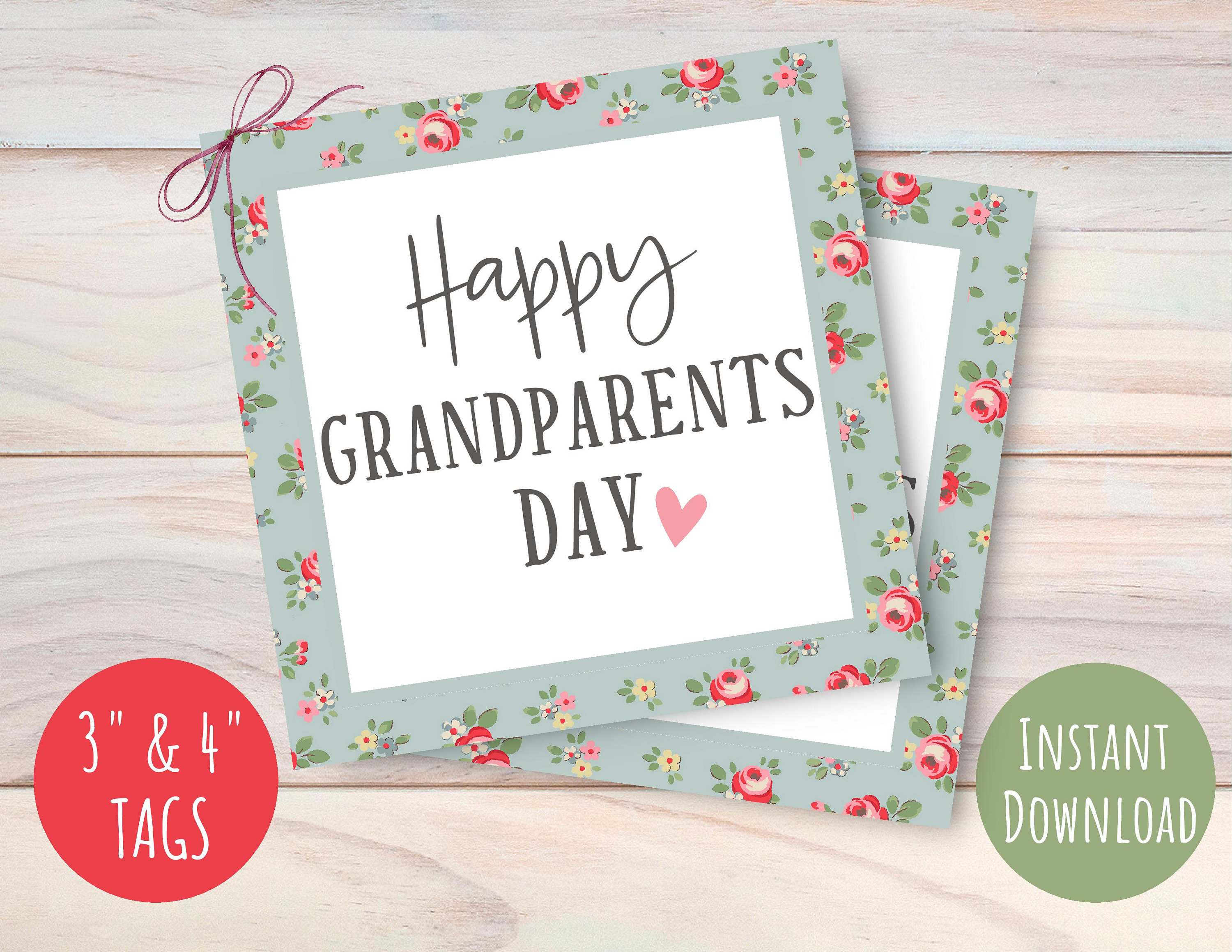 Happy Grandparents Day Gift Tag Appreciation Gift Tag - Etsy