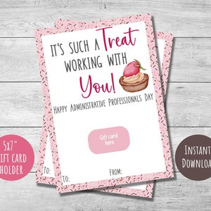 Administrative Professionals Day gift card holder, employee appreciation, office staff thanks, medical staff, Admin Assistant gift card