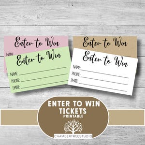 Participez pour gagner des billets, cartes de 2 x 3,5 pouces, billets d'entrée imprimables pour un prix de présence, billets de tombola, fête des mères, événement sportif, téléchargement immédiat