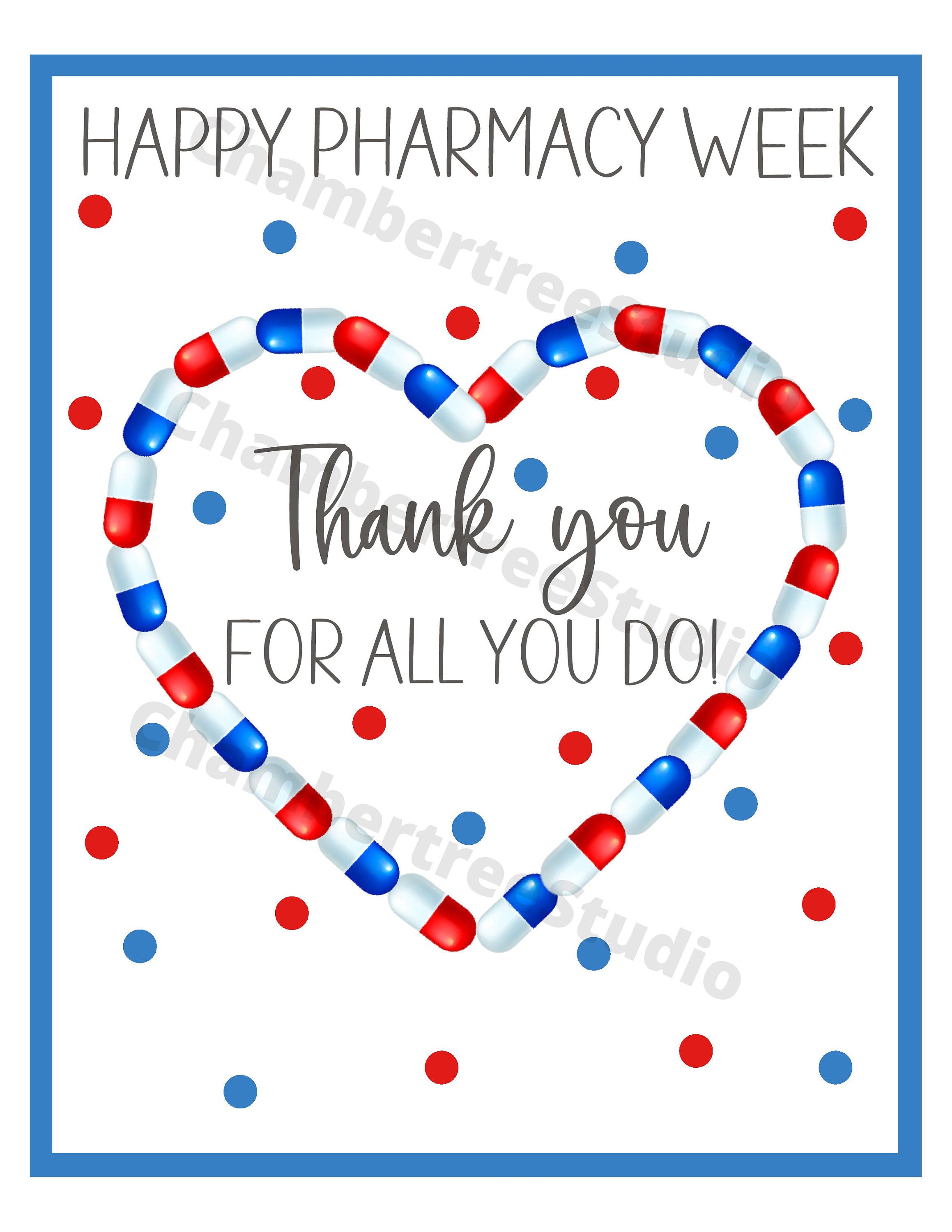 Pharmacy Week Sign, Printable Appreciation Sign for Pharmacists, Pharmacy Staff and Technicians