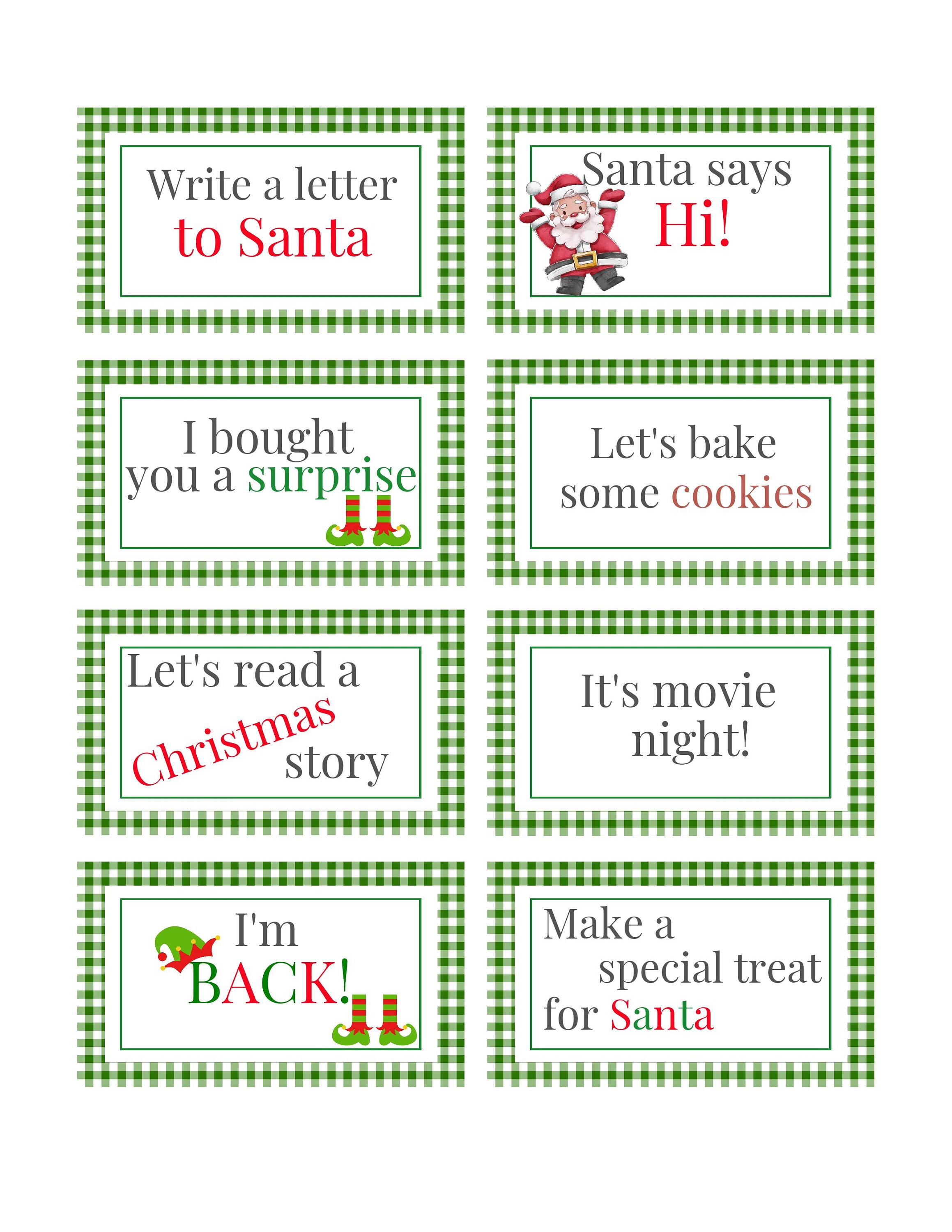 Printable Elf Notes, a Note From Your Elf Card, Naughty or Nice, Elf ...