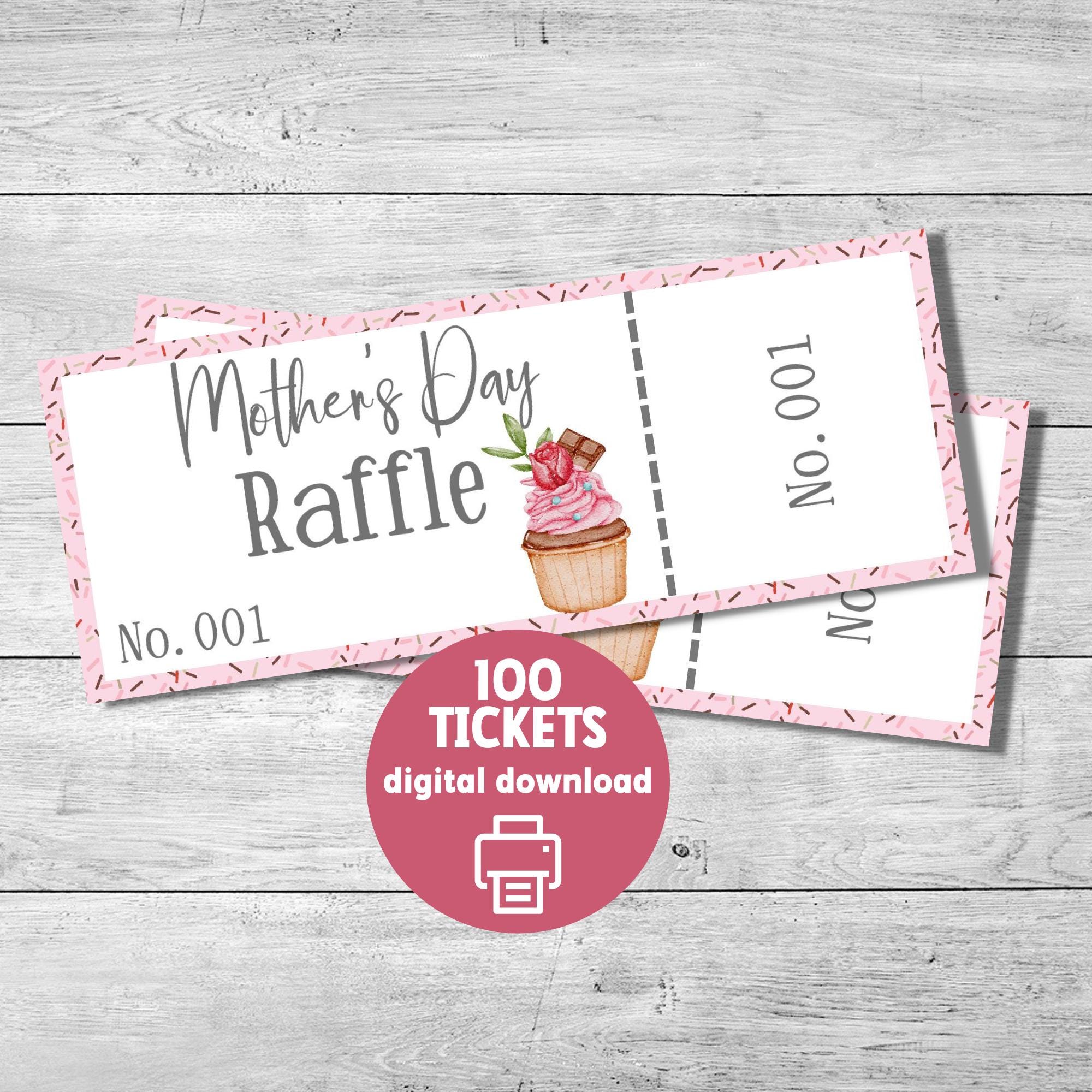 Mum Raffle Mother's Day Raffle Tickets, 2.
