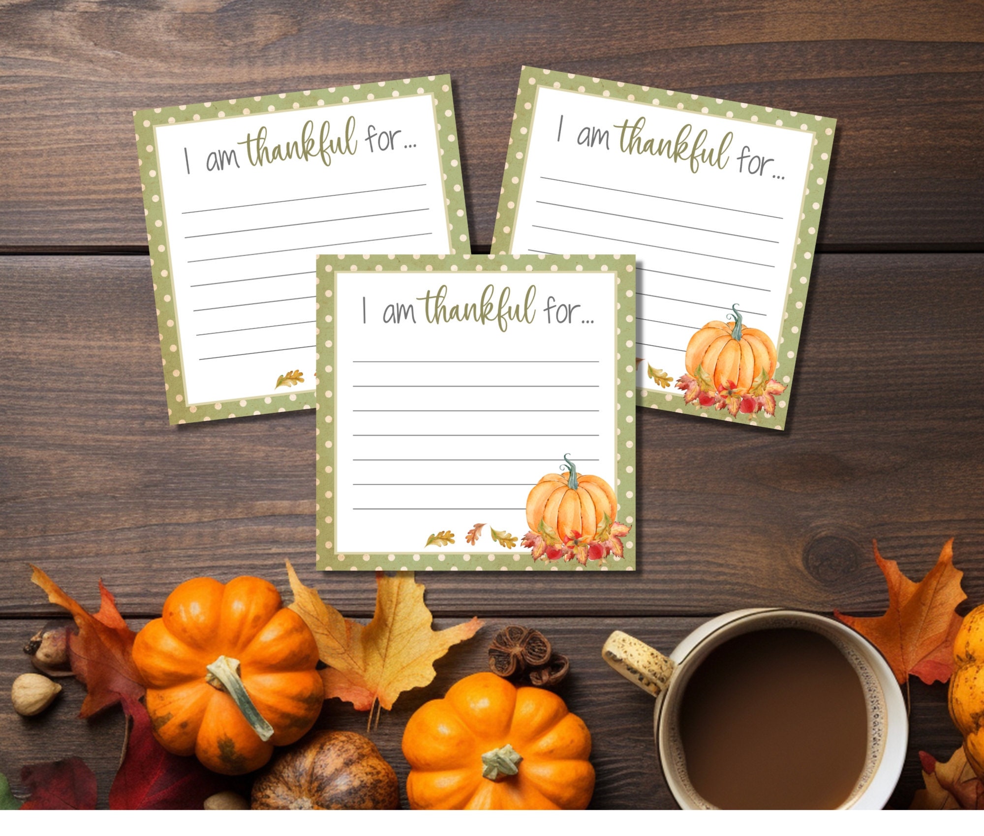 Thanksgiving Gratitude Cards I Am Thankful for Notes - Etsy