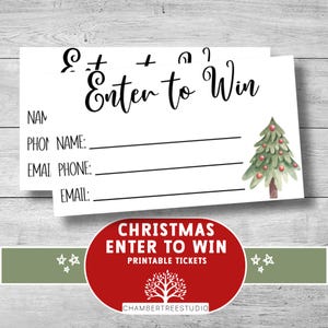 Participez aux fêtes pour gagner des billets, cartes imprimables de 2 x 3,5 po., collecte de fonds pour l'école, billets d'entrée pour des prix de présence, billets de tombola de Noël