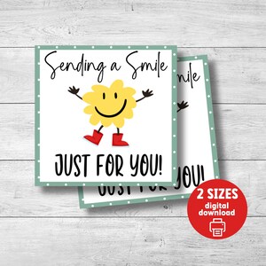 Senden eines Smile-Geschenkanhängers, zufällige Taten der Freundlichkeit, 3 "& 4" -Anhänger, Back to Schullehrer-Geschenkanhänger, Happy Smile Day