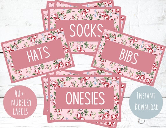 Printable Baby Nursery Drawer Labels Nursery Organization - Etsy