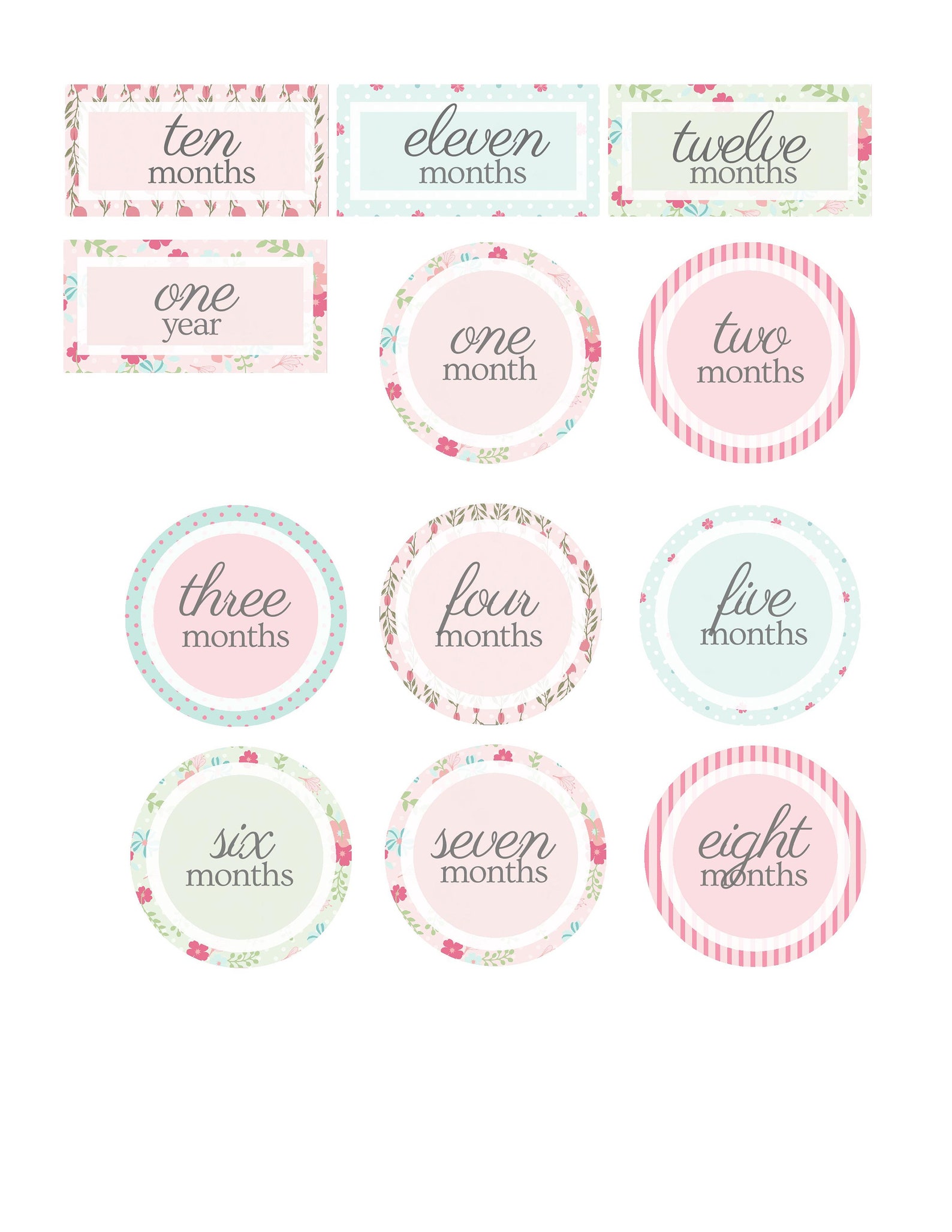 Baby Girl Words, Printable Baby Word Sentiments, Baby Junk Journal ...