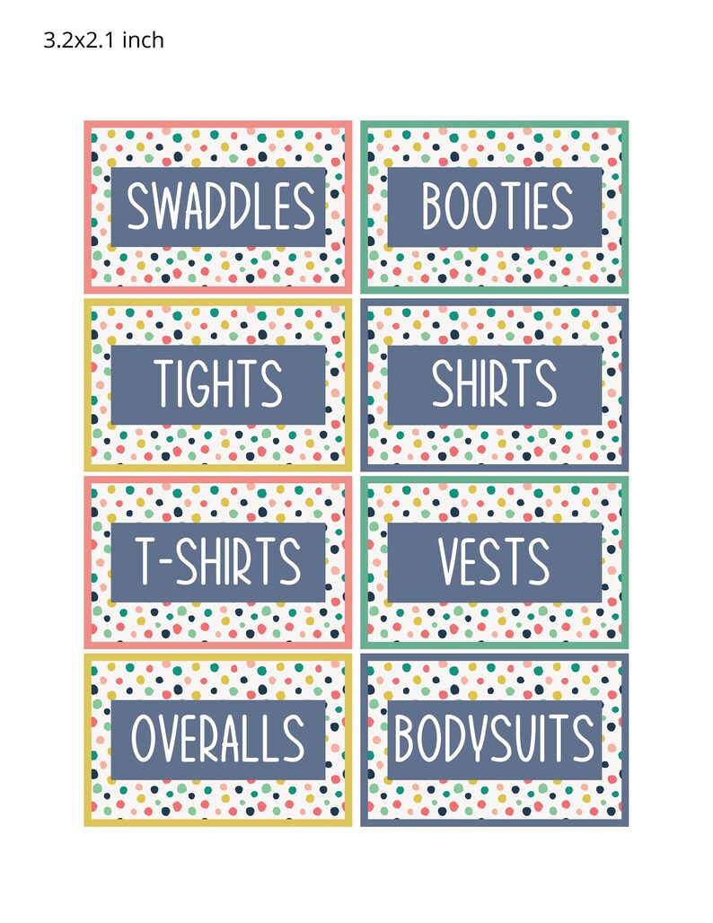 Printable Baby Nursery Drawer Labels, Nursery Organization, Digital