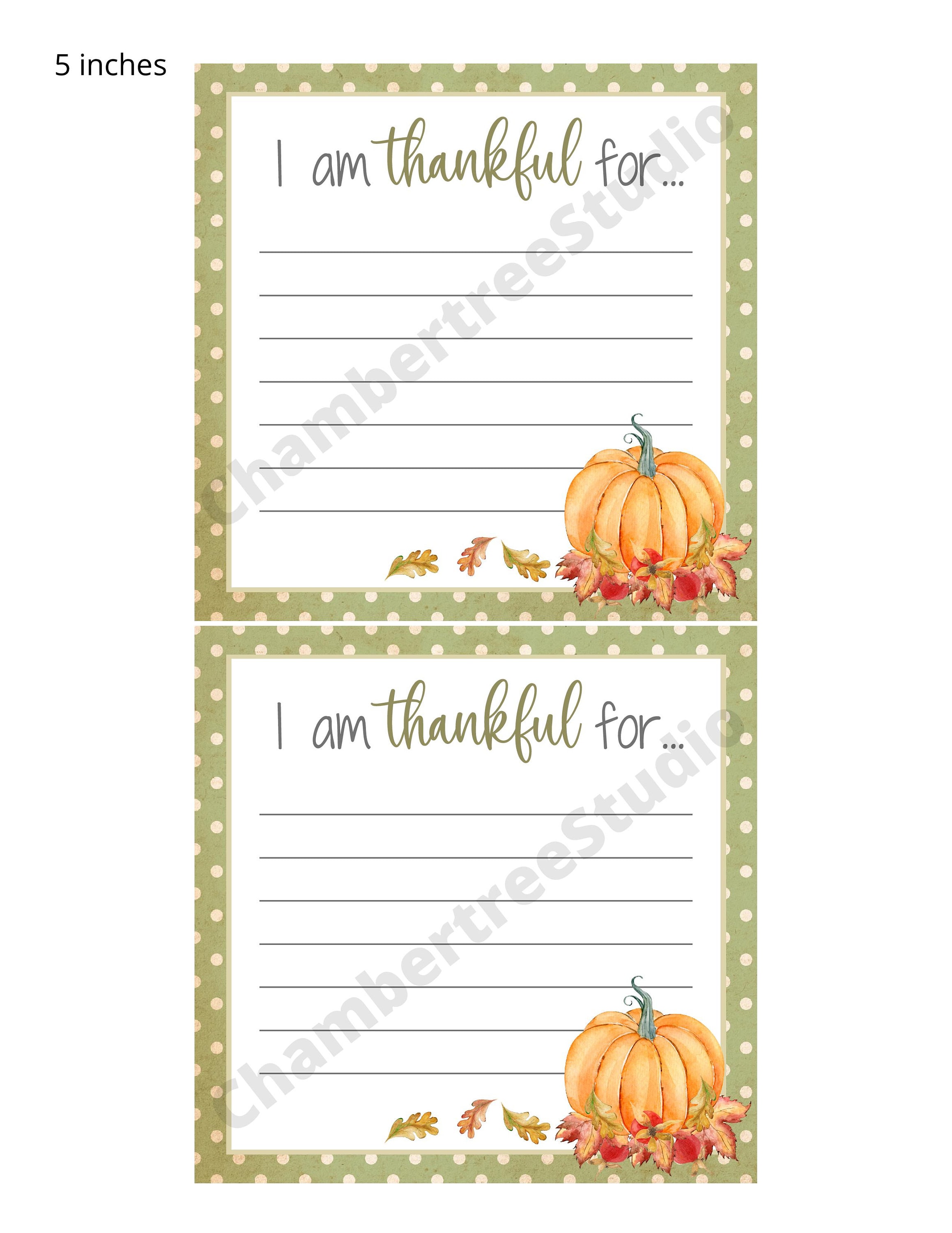 Thanksgiving Gratitude Cards I Am Thankful for Notes - Etsy