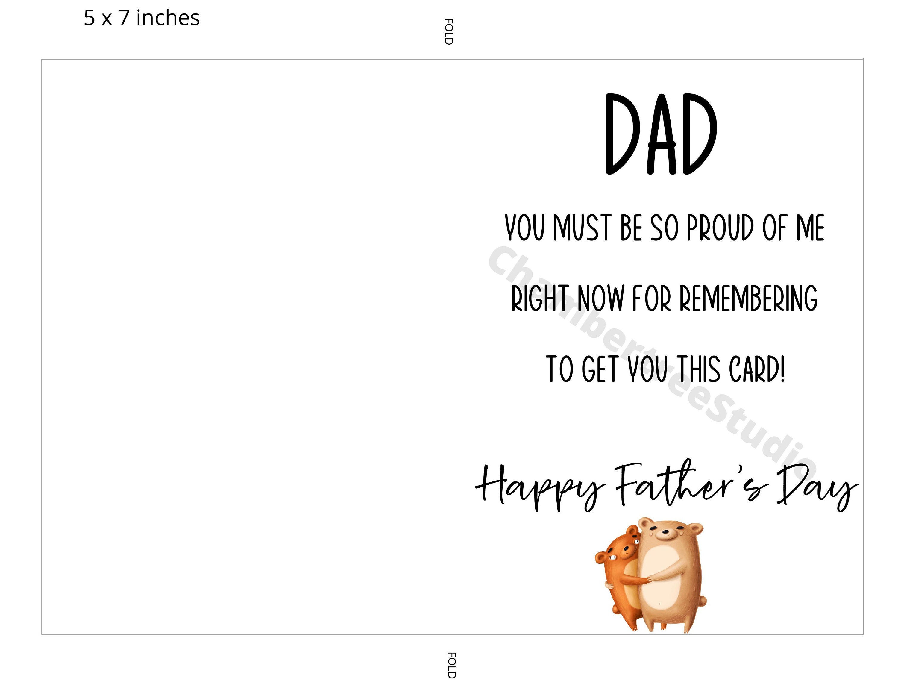 Funny Card for Dad for Father's Day Printable Card for - Etsy