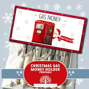 Porta tarjetas de regalo de gasolina, adorno para bolsa de Navidad, etiqueta para regalo en efectivo para las fiestas, idea para regalar dinero, divertido regalo navideño para adolescentes, compañero de trabajo, regalo para calcetines