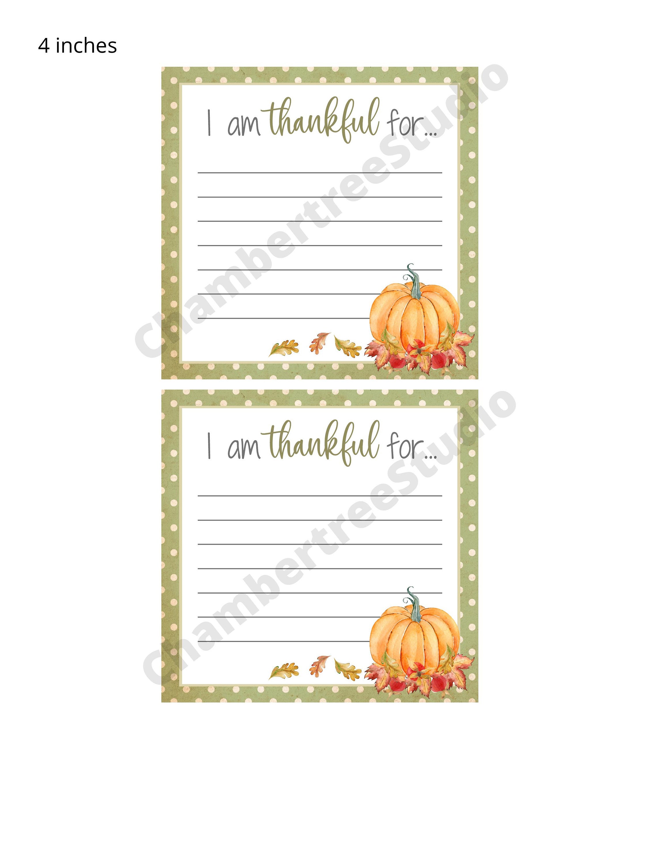 Thanksgiving Gratitude Cards I Am Thankful for Notes - Etsy