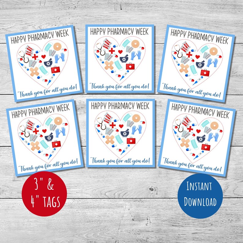 Pharmacy Week Appreciation Gift Tag, Pharmacists, Gift for Pharmacy ...