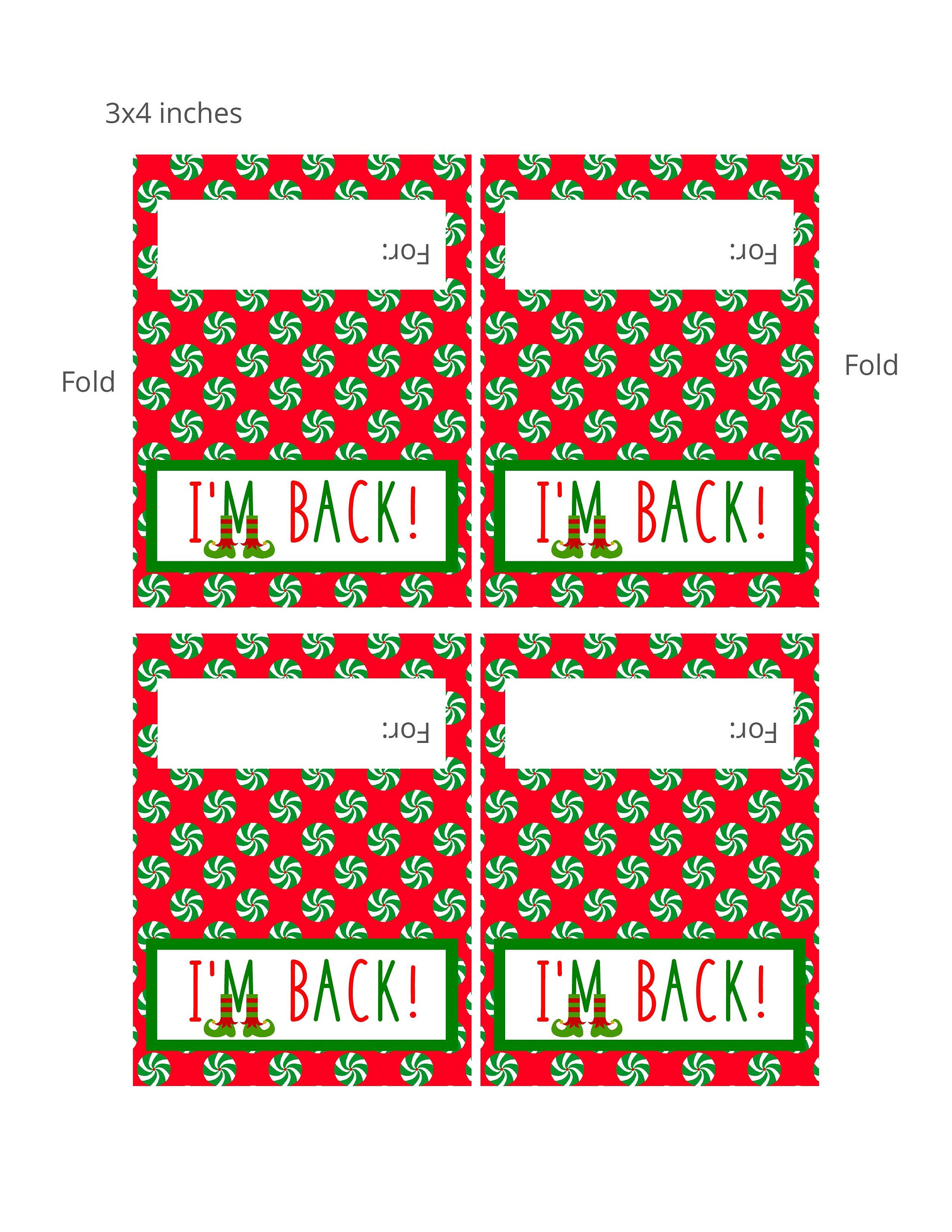 Elf Bag Toppers, 3, 4 &amp; 5 Sizes, Candy Treat Bag, Holiday Party Favors ...