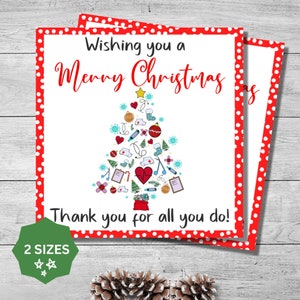 Medizinischer Geschenkanhänger, Happy Holidays für Krankenschwestern Ärzte, Geschenkanhänger für medizinisches Personal, Weihnachtsgeschenk