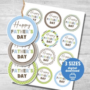 Cadeaukaartje voor vaderdagkoekje, 2", 3" en 4", afdrukbare cupcaketoppers, cadeaulabel voor papa, opa, opa, afdrukbare tags, instant download