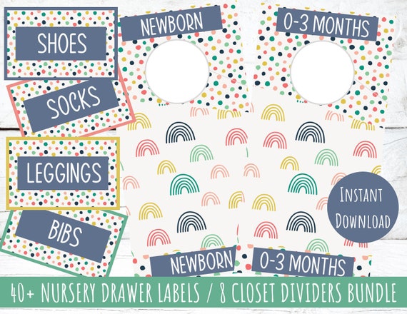 Printable Nursery Organization Bundle Baby Nursery Closet - Etsy