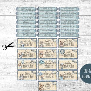 Baby Boy Words, Printable Word Sentiments, Vintage Baby Junk Journal ...