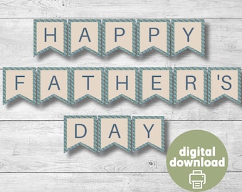 Banner del Día del Padre, guirnalda imprimible del Día del Padre, primer Día del Padre, banner imprimible, descarga instantánea