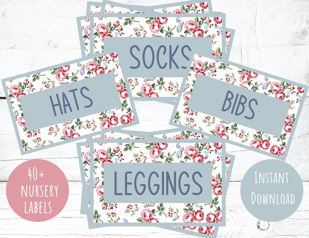 Printable Baby Nursery Drawer Labels Nursery Organization Etsy
