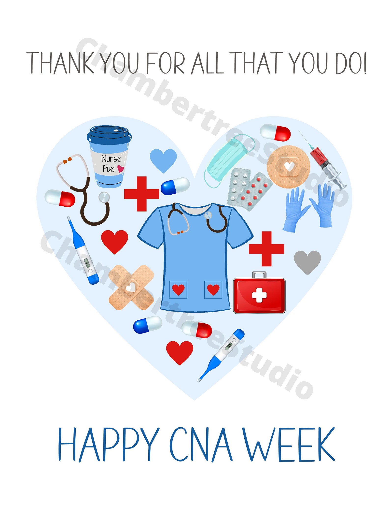 Happy CNA Week Sign, Certified Nursing Assistant Week, 8x10 Sign, CNA