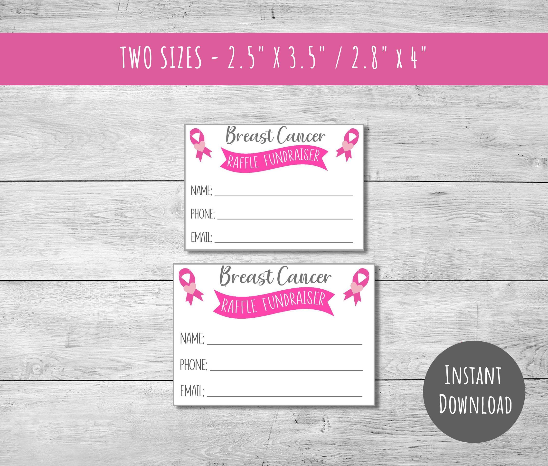 Breast Cancer Raffle Fundraiser Tickets Enter to Win Door - Etsy