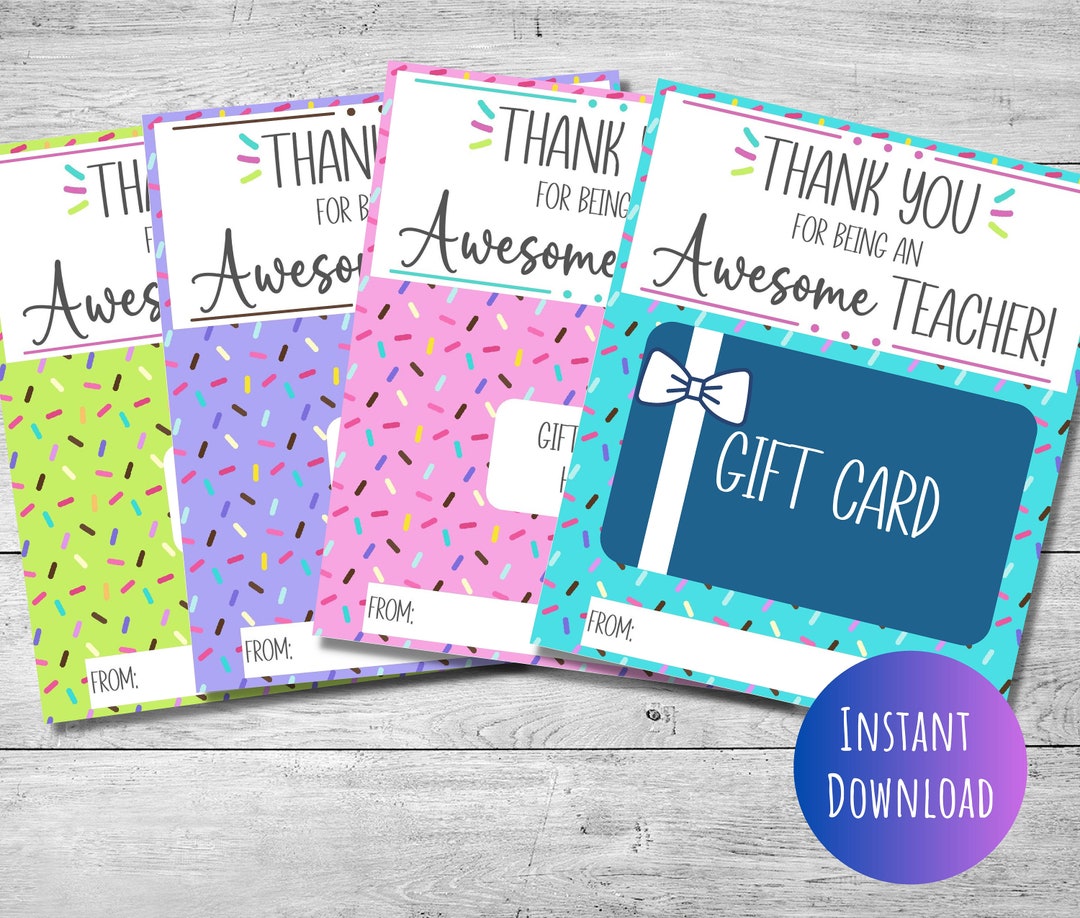 Teacher Appreciation Week Gift Card Holder, Coffee Gift Card for