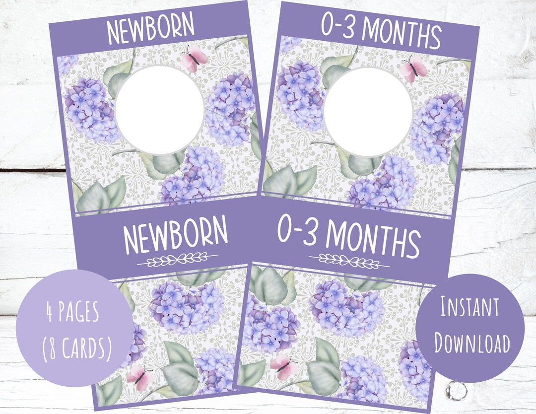 Printable Baby Nursery Closet Hangers, Closet Dividers, Nursery Organization, Digital Download ...