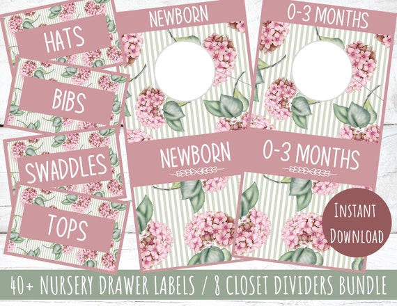 Printable Nursery Organization Bundle Baby Nursery Closet - Etsy