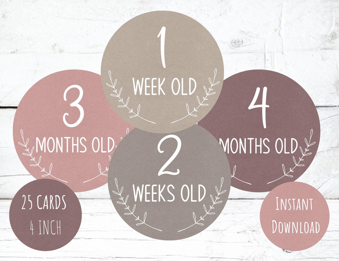 Baby Monthly Milestones Printable Milestone Cards New Mom - Etsy