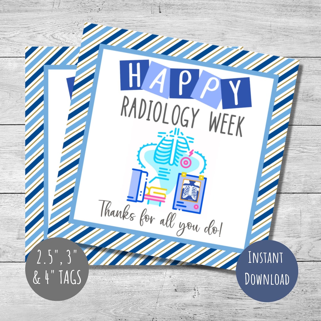 Radiology Week Gift Tag Rad Tech Appreciation Tags Etsy