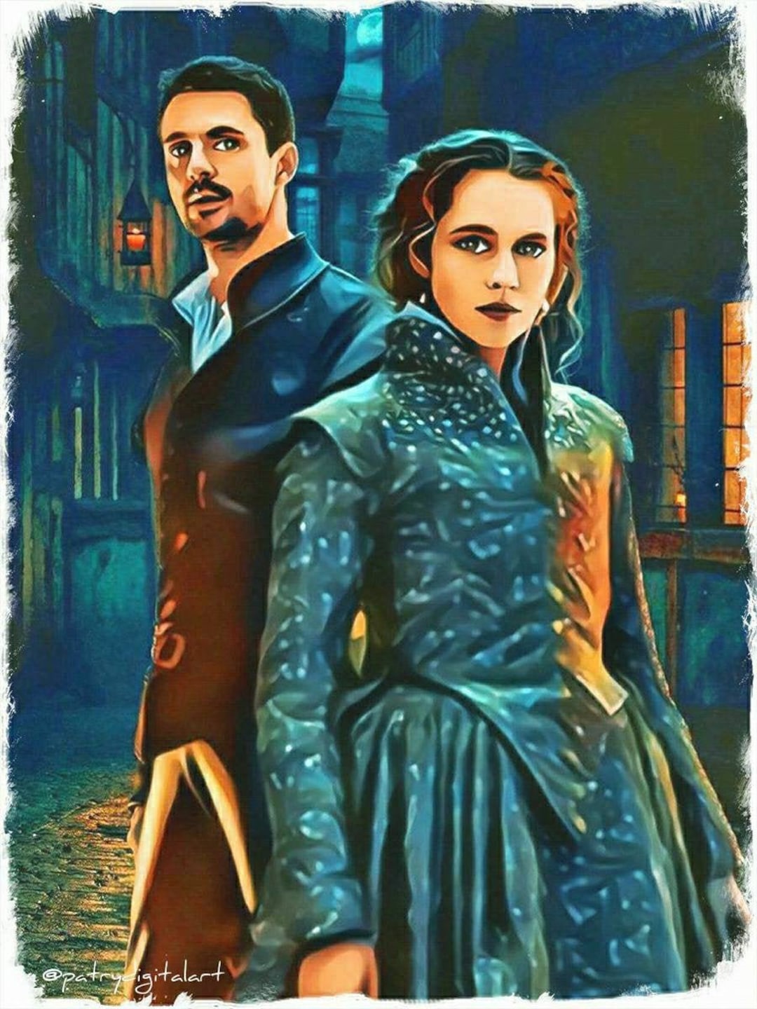 A Discovery of Witches Diana & Matthew Clairmont Watercolor