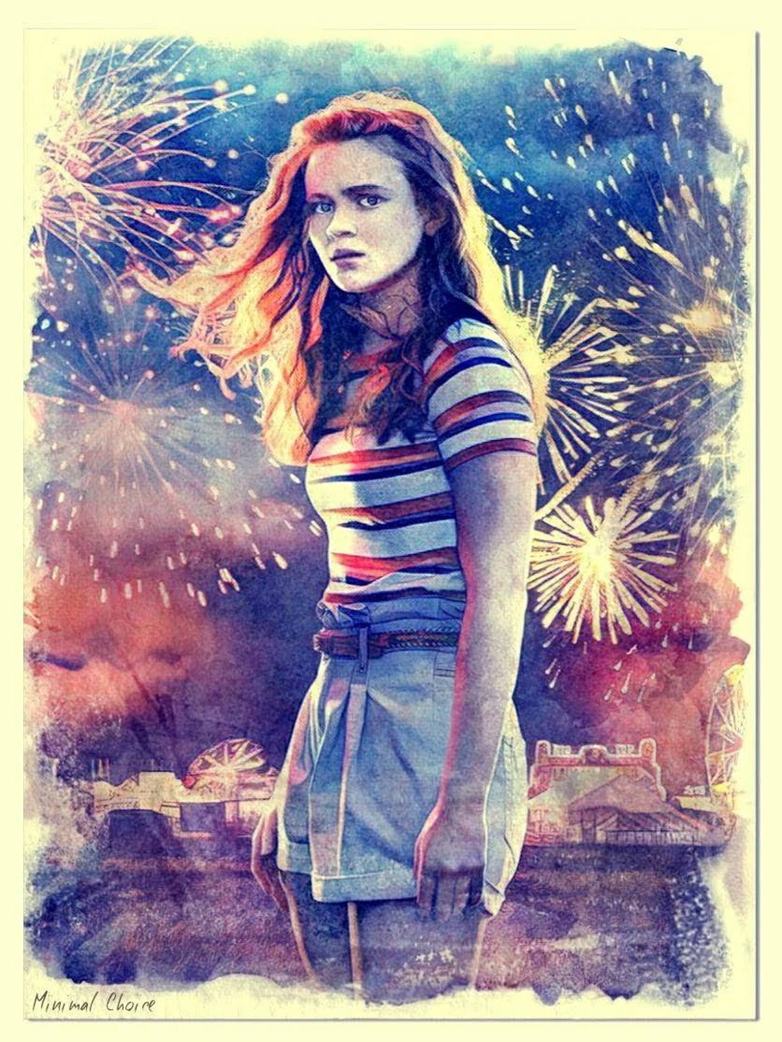 Max Mayfield Stranger Things 3 Watercolor Painting Artistic Print
