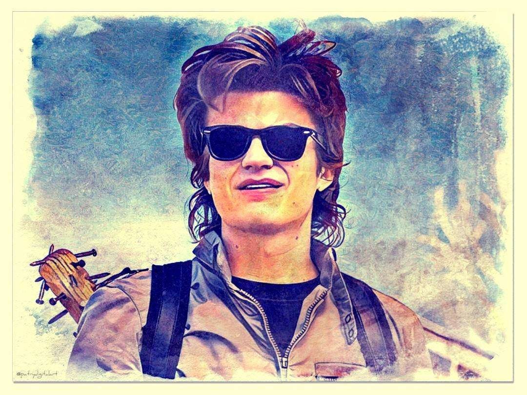 スティーブ・ハリントン - ストレンジャー・シングス2 水彩画 アート