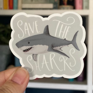 Save the Sharks - Waterproof Vinyl Sticker Decal